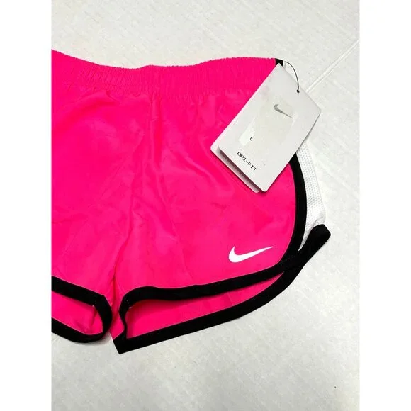 Nike Toddler Girl 3T Elastic Waist Dri Fit Built in Brief Racer Shorts Pink New - Picture 3 of 9